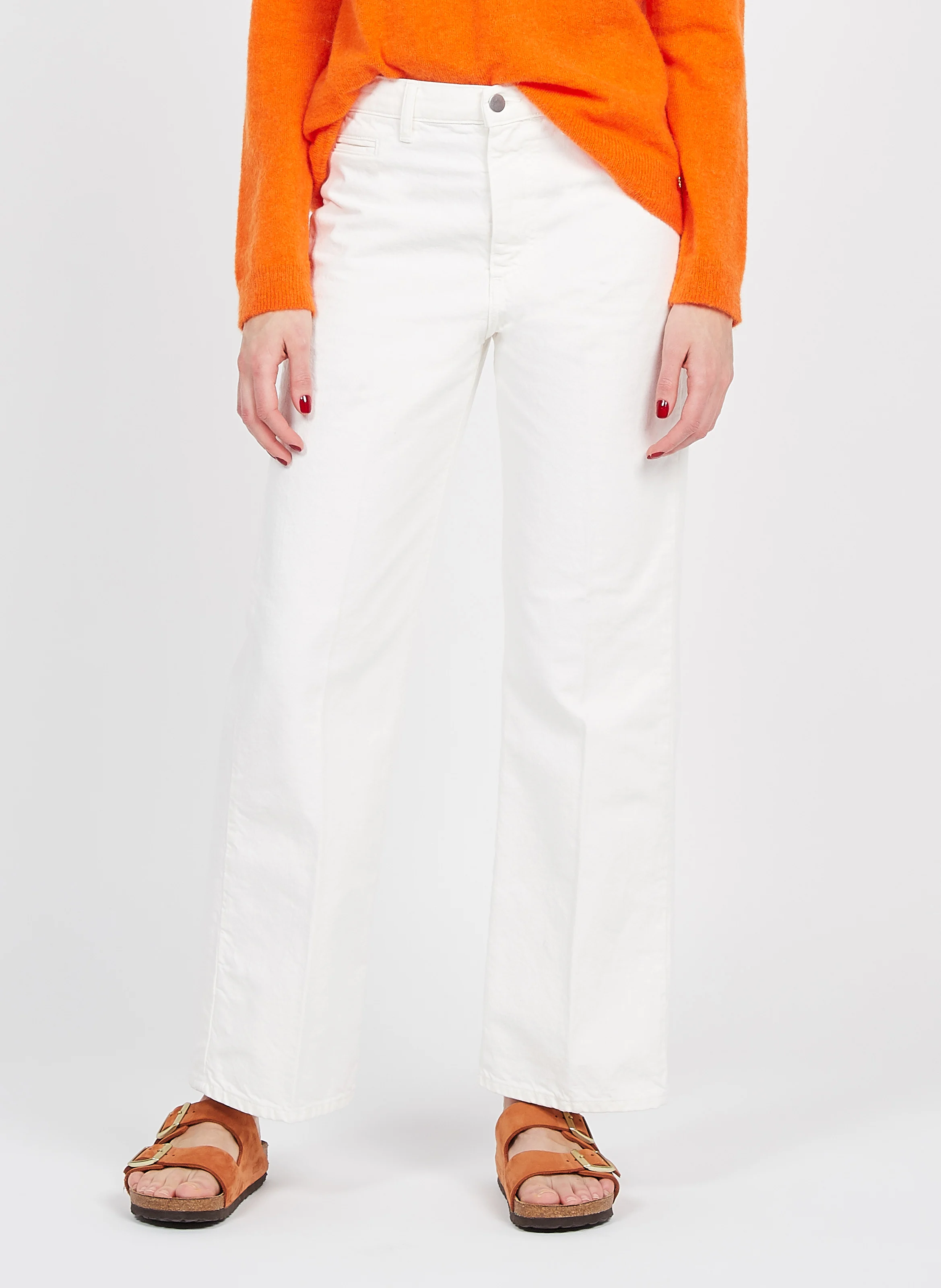 MOON - Jean droit en coton | Blanc