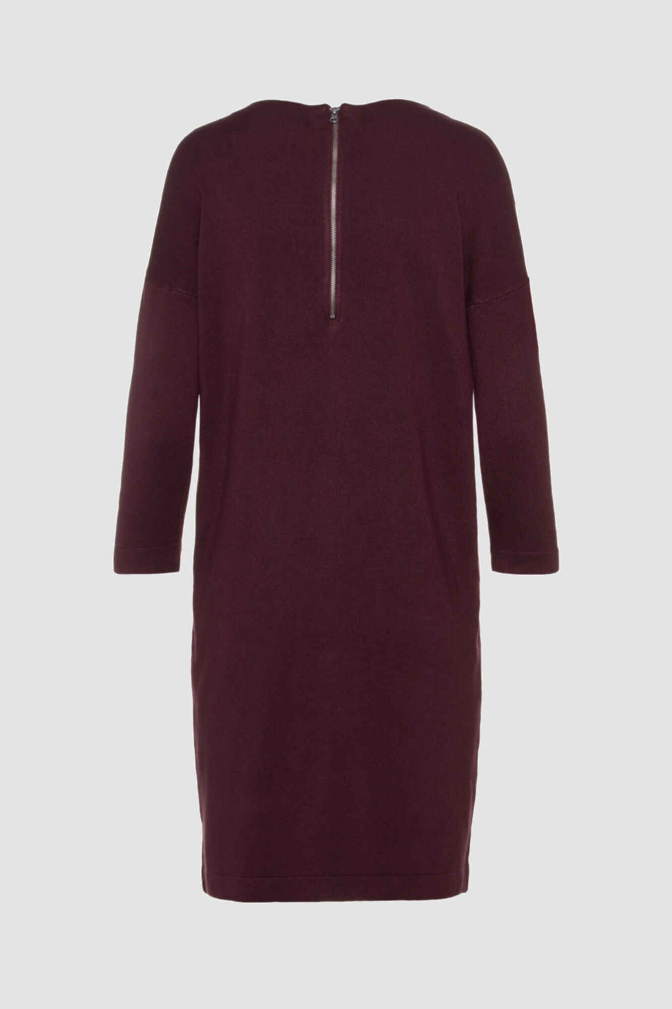 Vestido midi de malha - Bordô