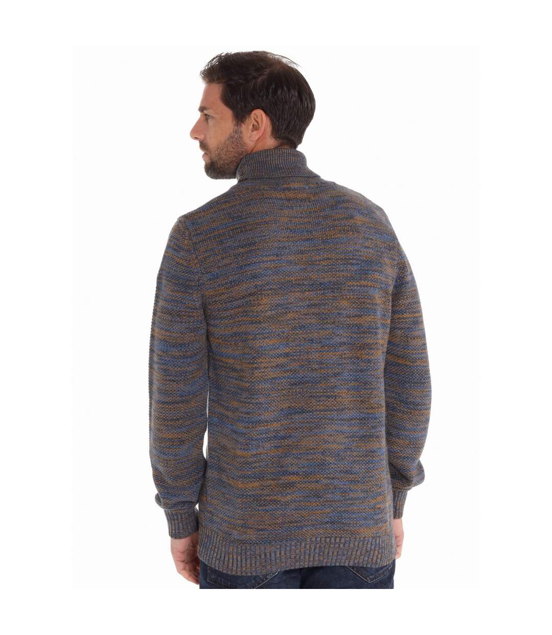 Pull roulé multicolore