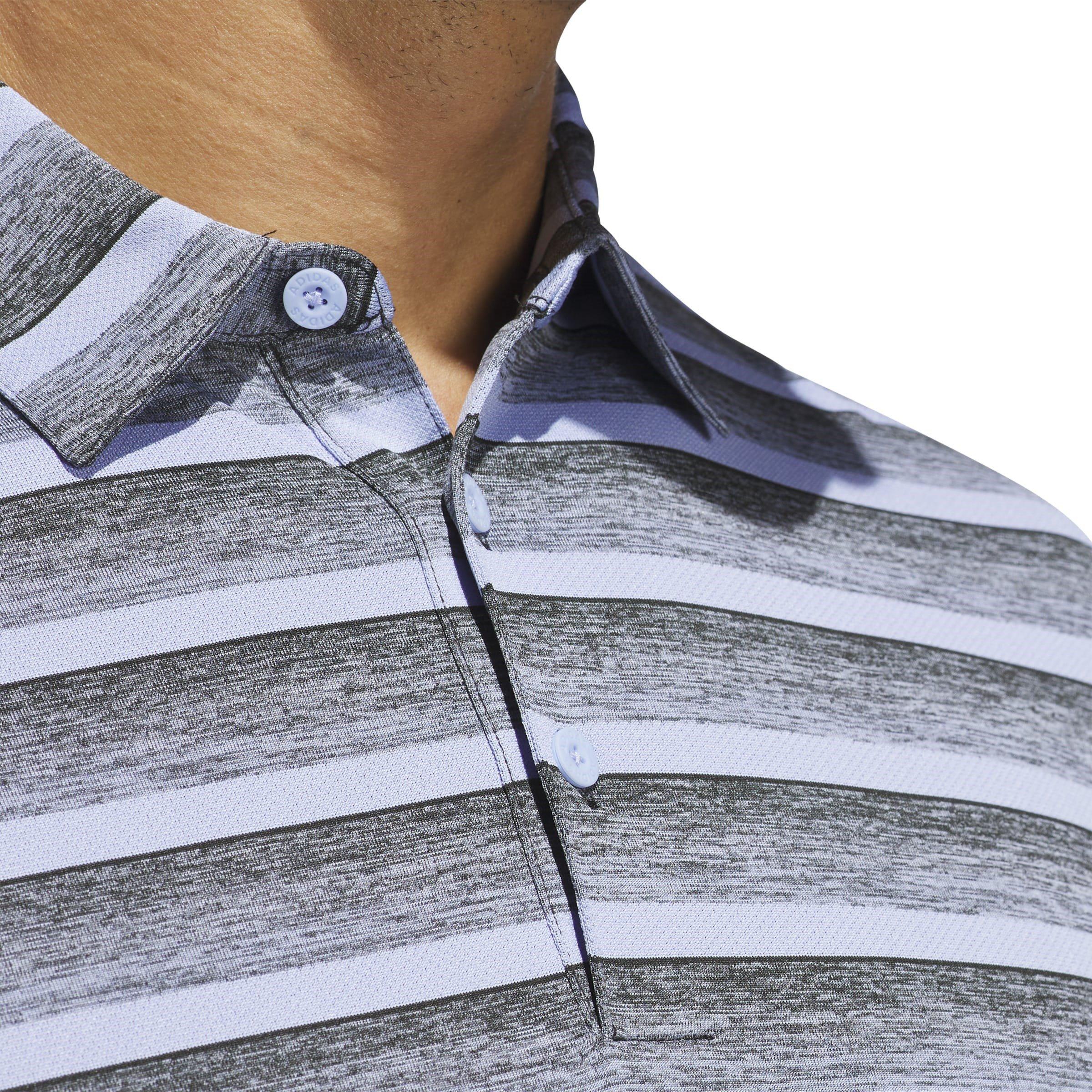 adidas Two Colour Striped Polo Shirt