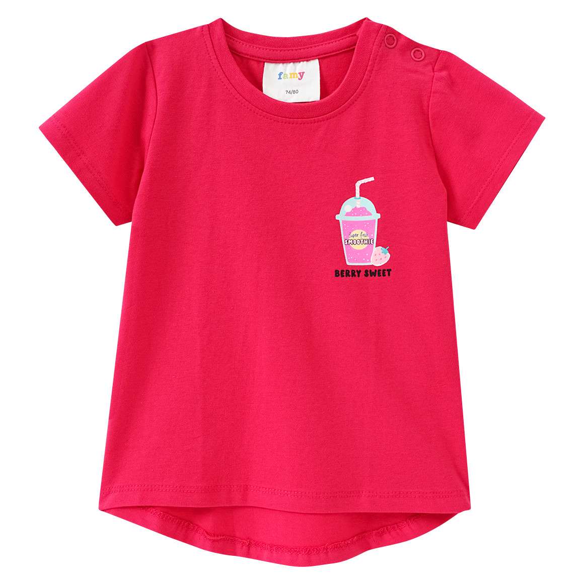 Famy 3 Baby T-Shirts mit bunten Motiven hellgelb / rot / hellblau