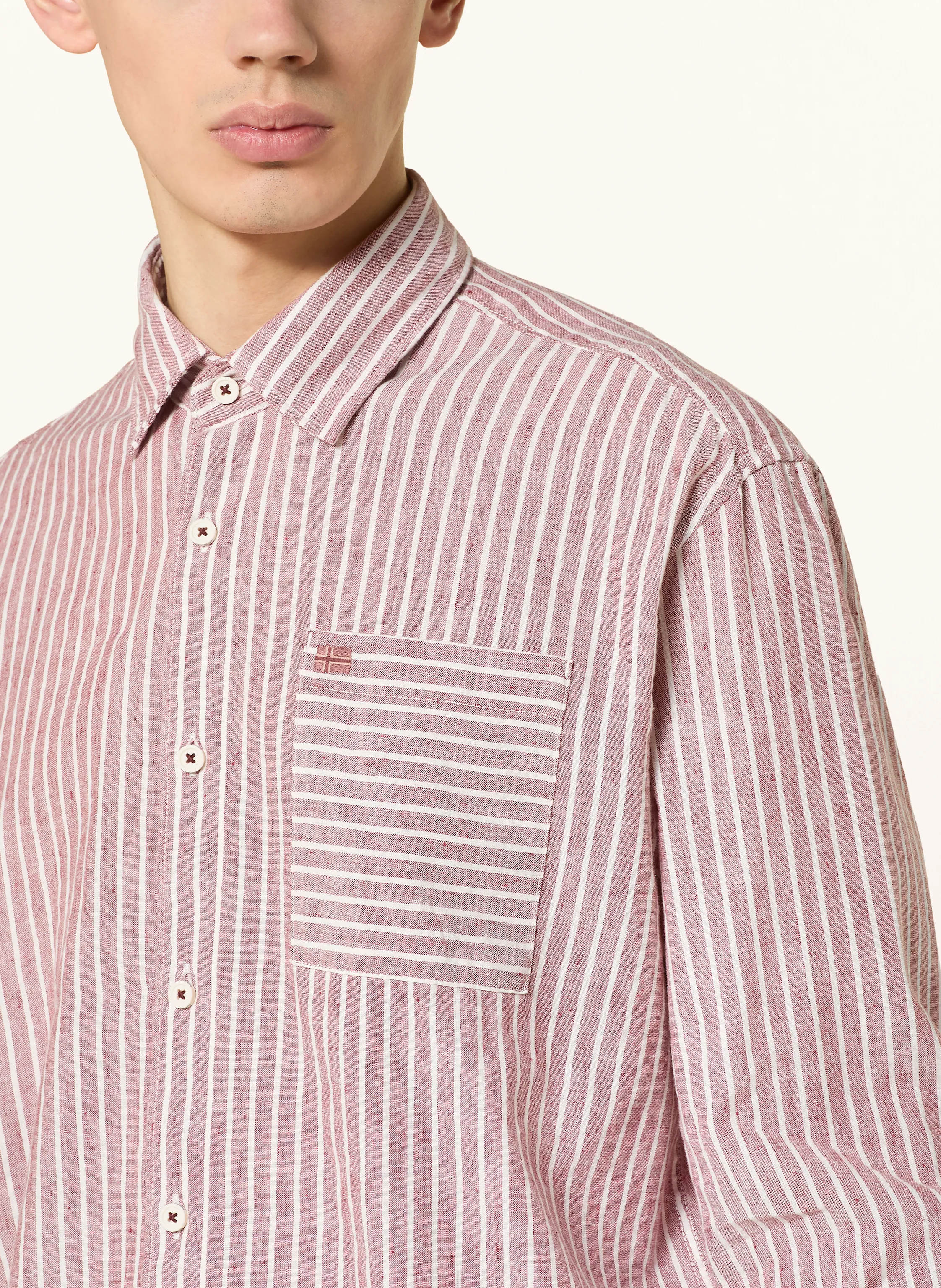 NAPAPIJRI Hemd BROLIO Comfort Fit mit Leinen