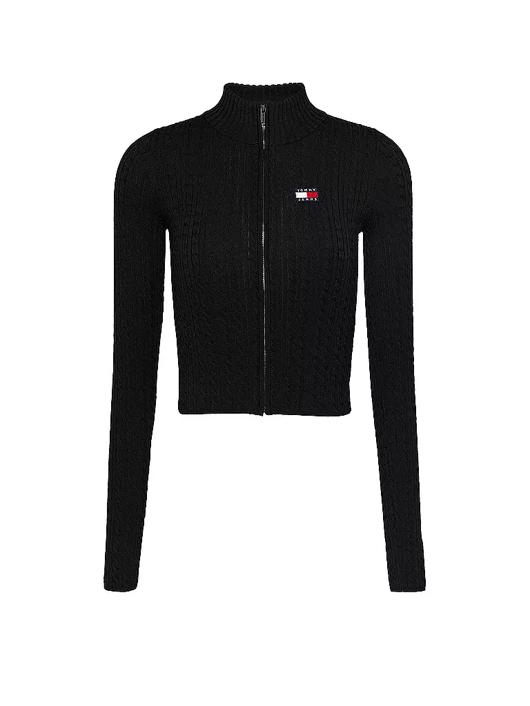 TOMMY JEANS Strickjacke  schwarz
