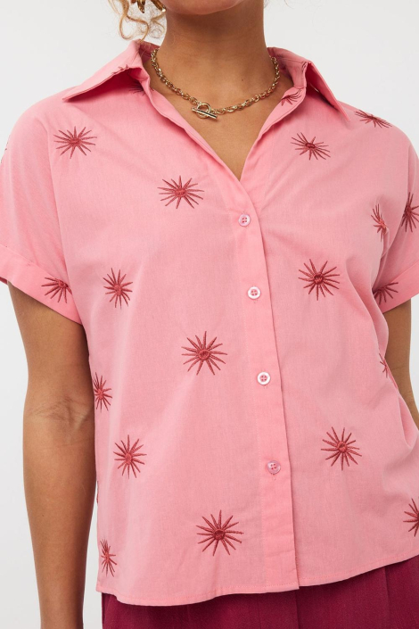 Ydence roze dames blouse