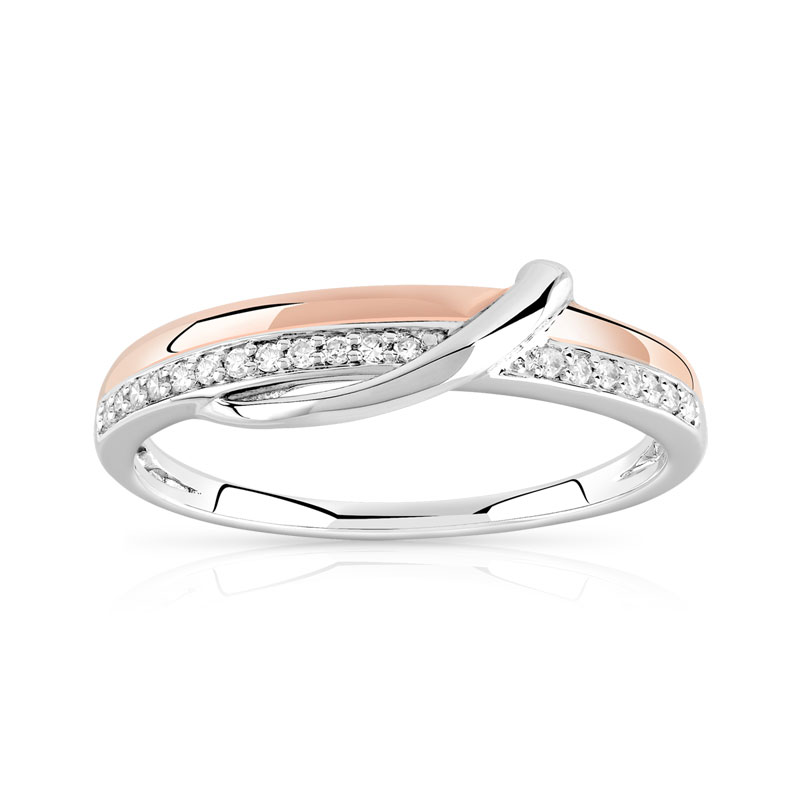 Bague 2 ors 375 diamants