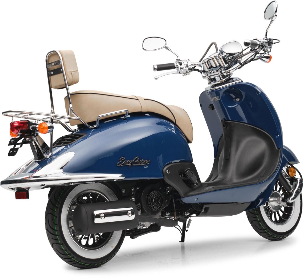 Motorroller Retro EasyCruiser Eco Dunkelblau 125ccm 85 kmh Kraftrad Scooter