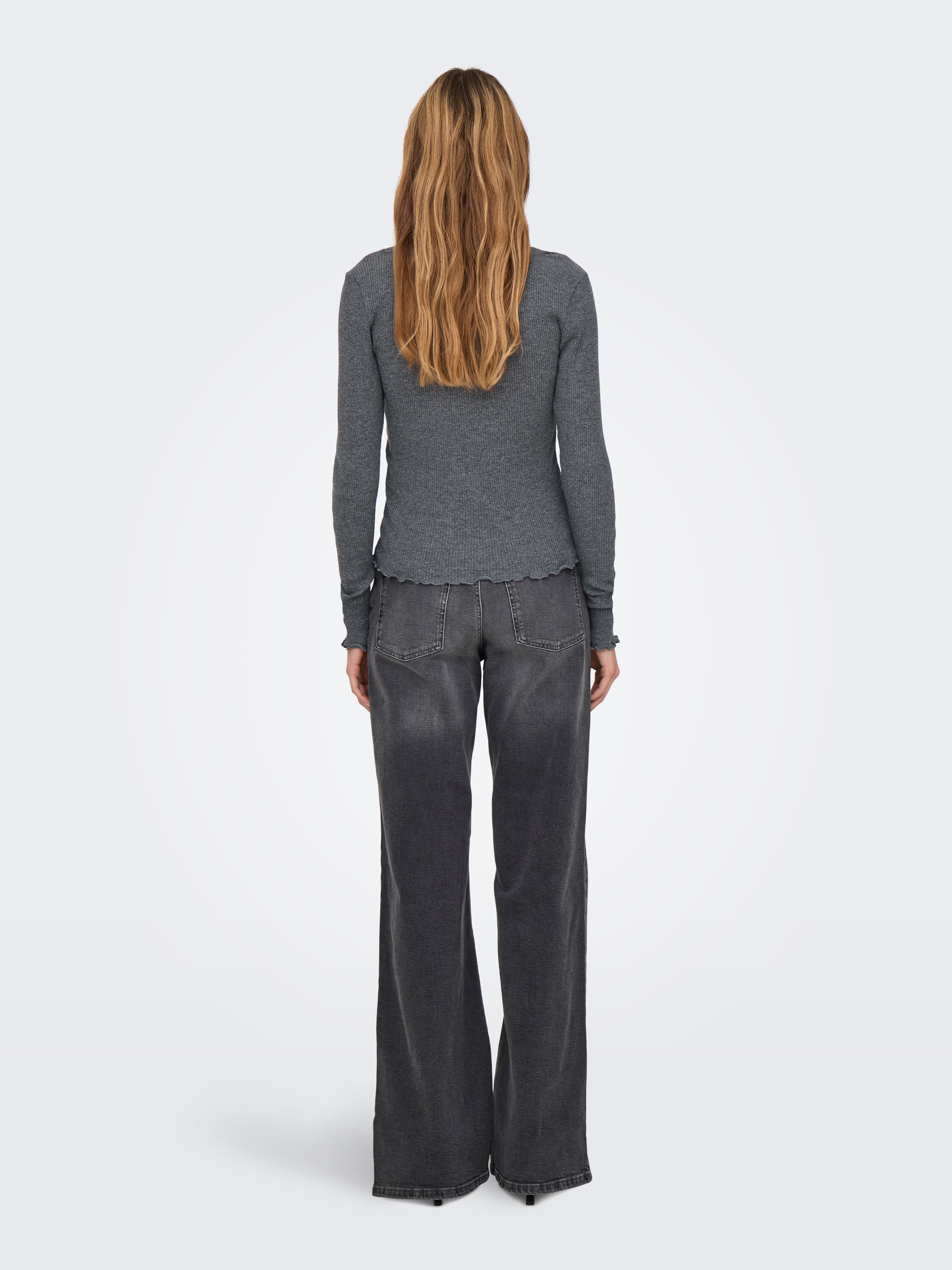ONLXENA Top Dark Grey Melange