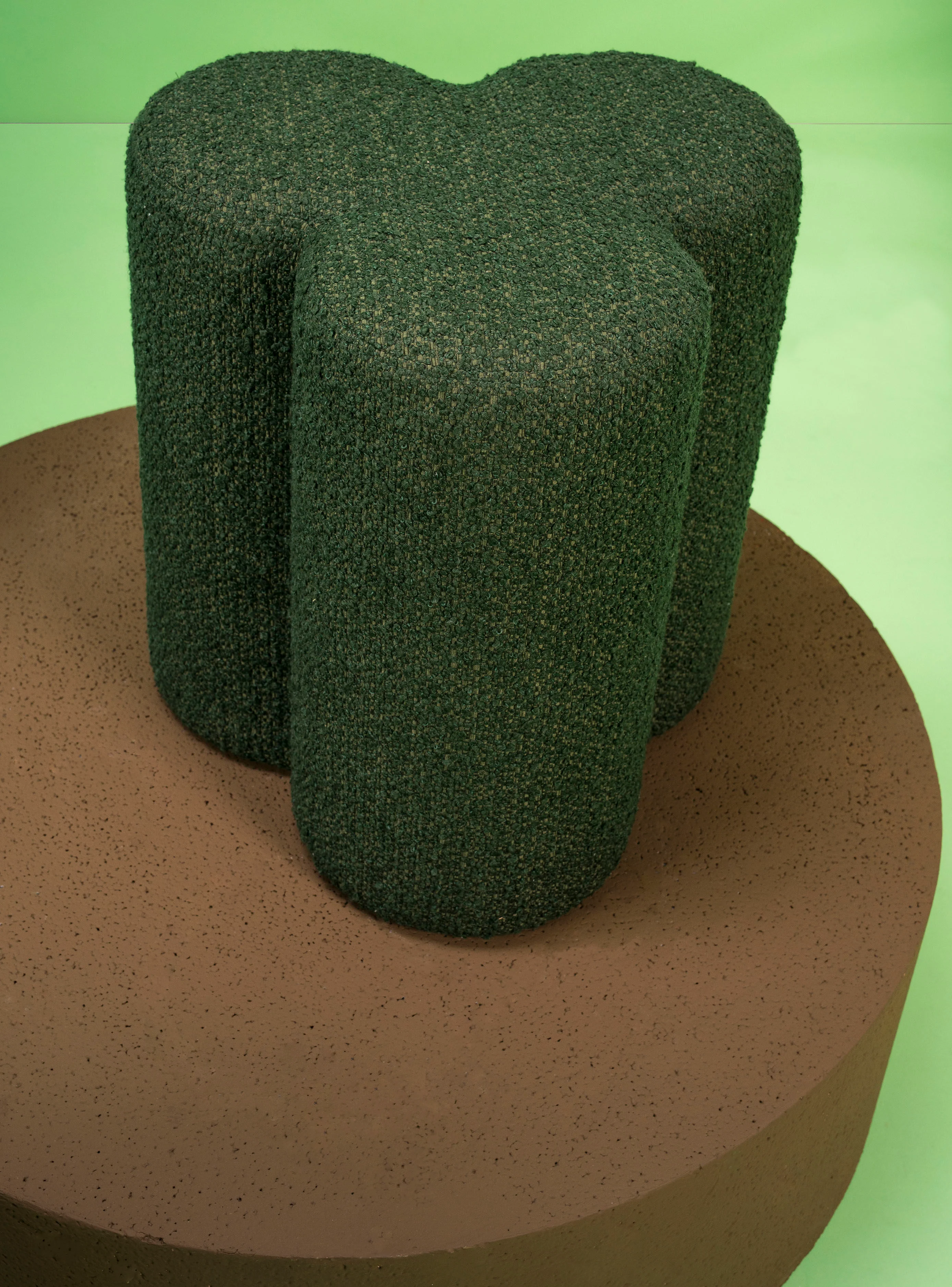 CLOVER - Pouf tissu | Vert