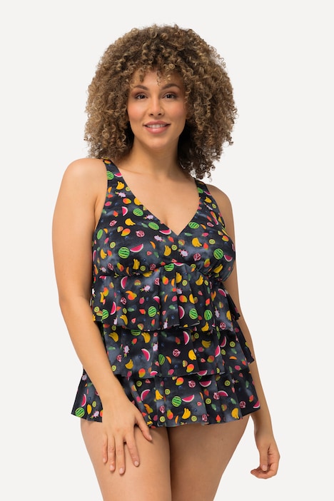 Tankini, Früchte, Softcups, Volants, recycelt