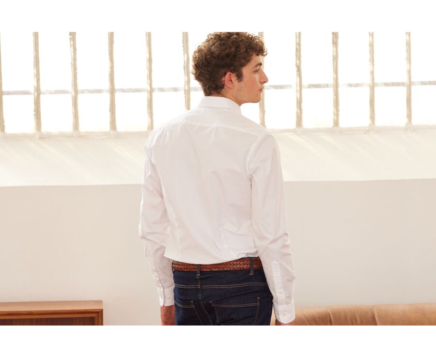 Chemise Blanche 100% coton - Col américain - EVHAN