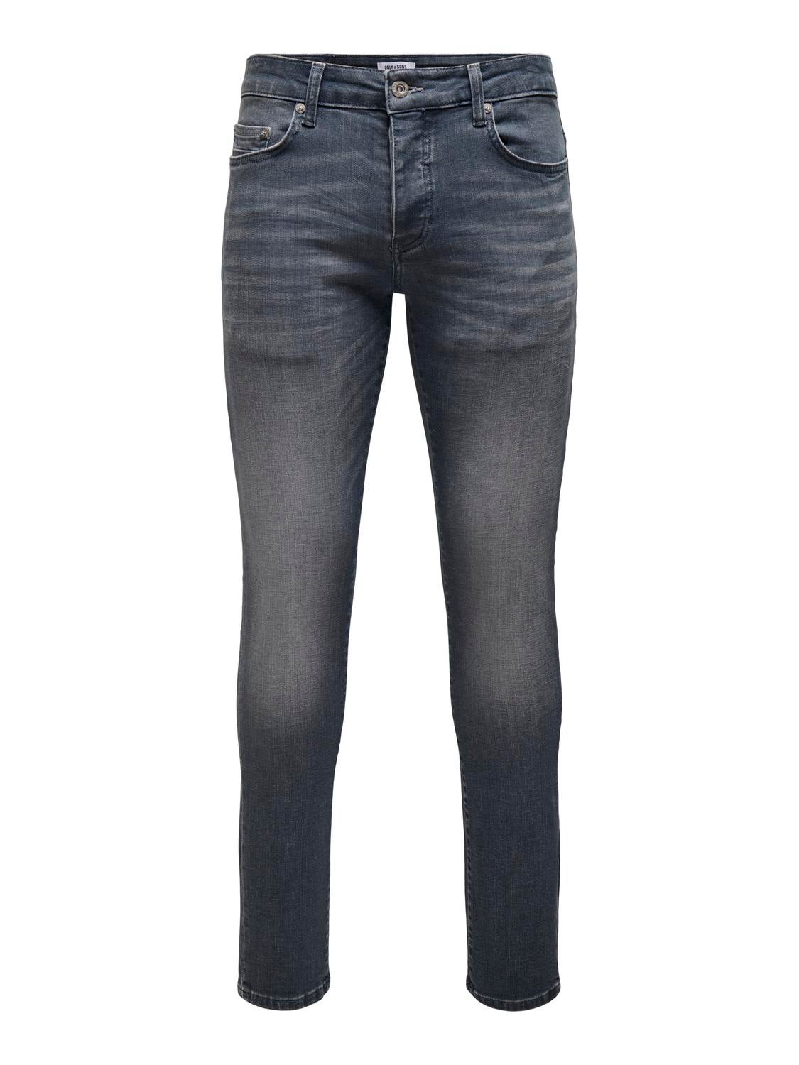 ONSLOOM Niedrige Taille Slim Fit Jeans Medium Grey Denim