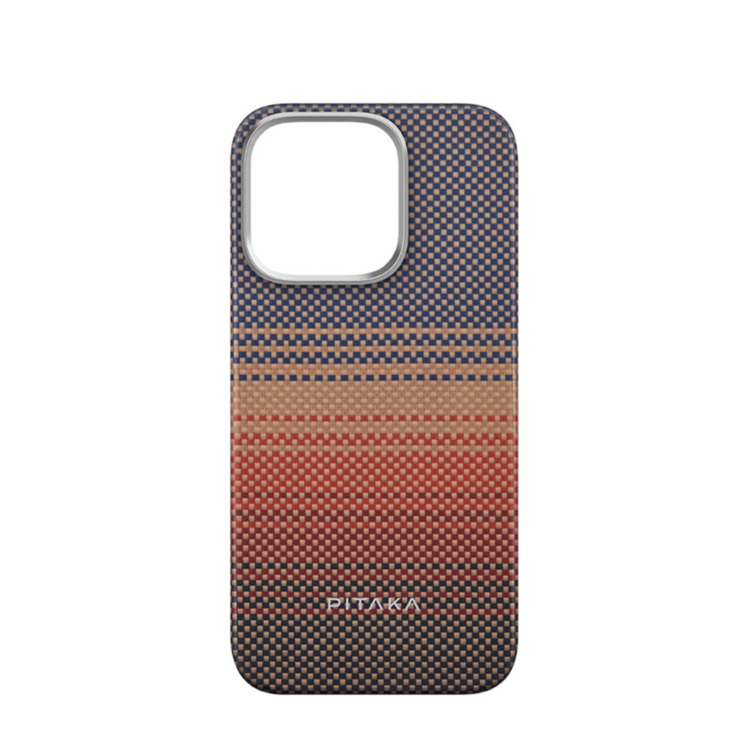 iPhone 16 Pro Max MagEZ 5 Case Fusion Weaving MagSafe Aramid Schutzhülle (KI1601SUM) - Sunset (Rot / Schwarz)