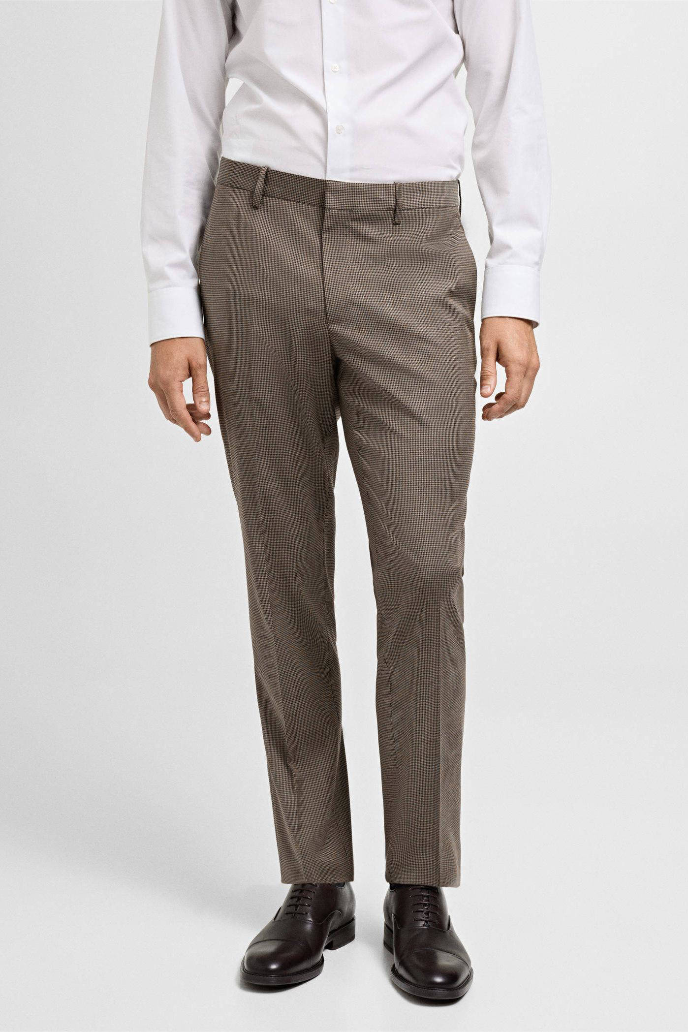 Mango Man slim fit pantalon lichtbeige