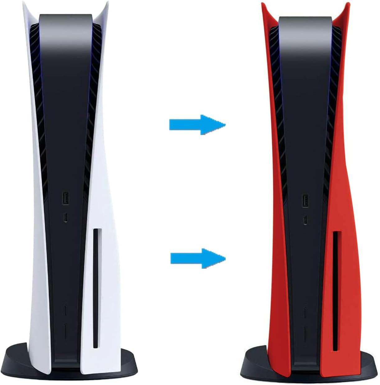 PlayStation 5 PS5 Frontplatte Faceplate Gehäuse Case Cover Dock Ersatzplatte - Rot