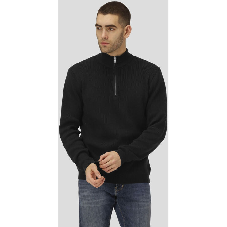 Clean Cut Copenhagen Mario Half Zip Black