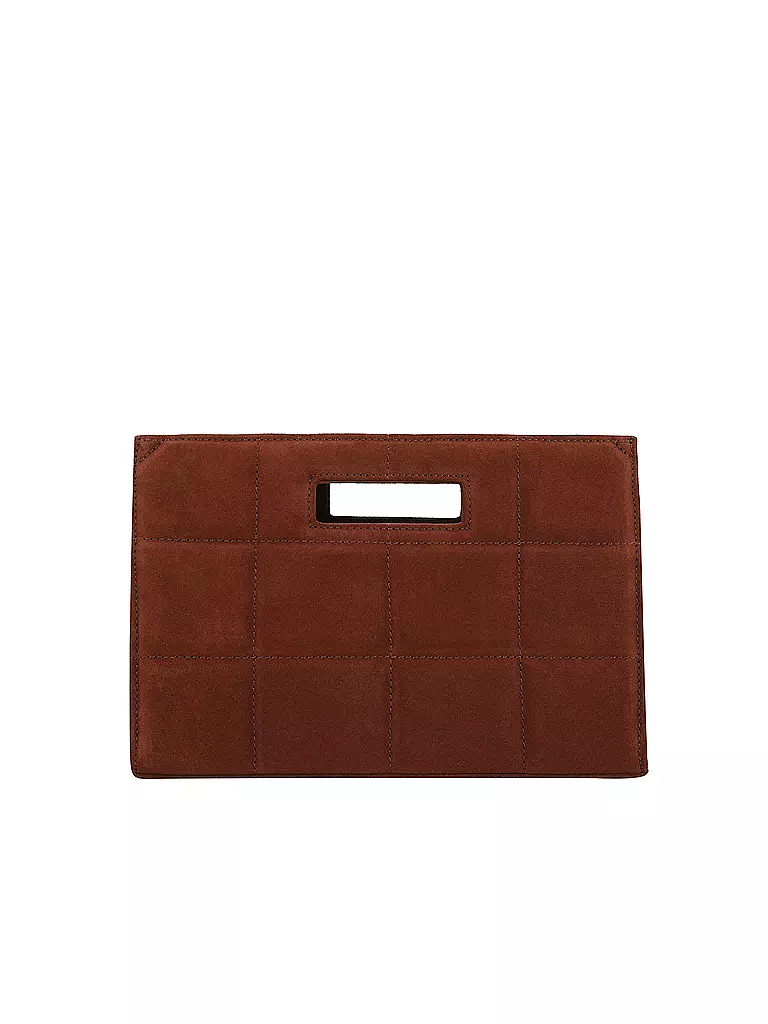 JULIA SKERGETH Ledertasche - Umhängetasche THE QUILTED BAG SOFT SUEDE braun