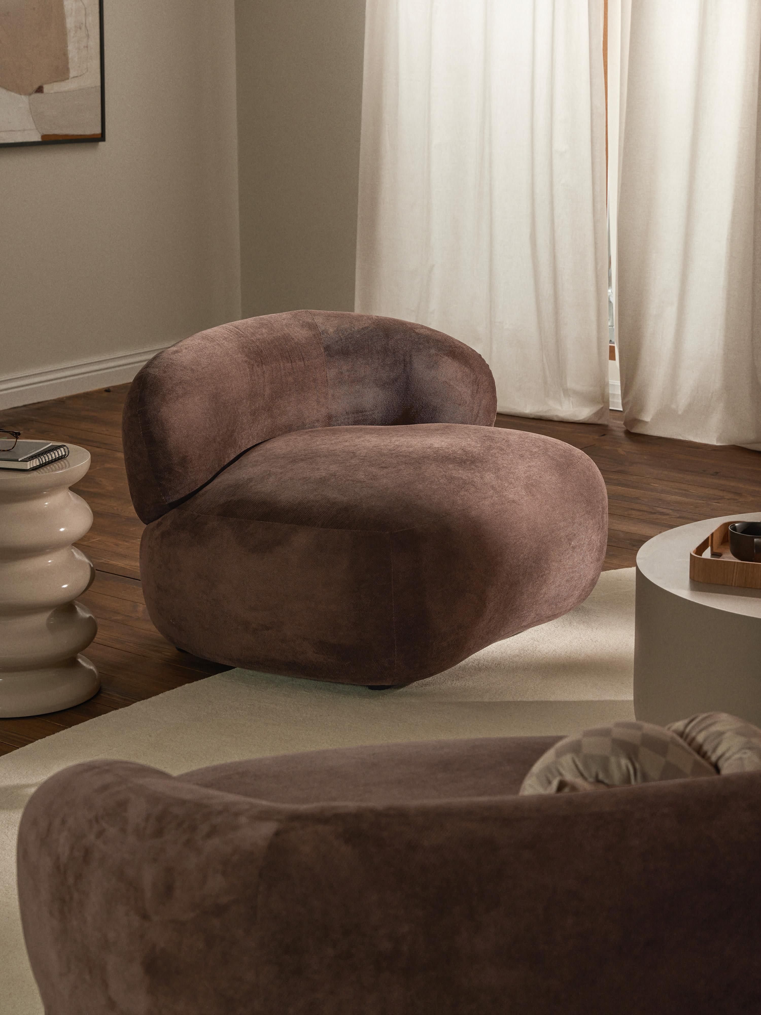 Niervormige loungefauteuil Alba
