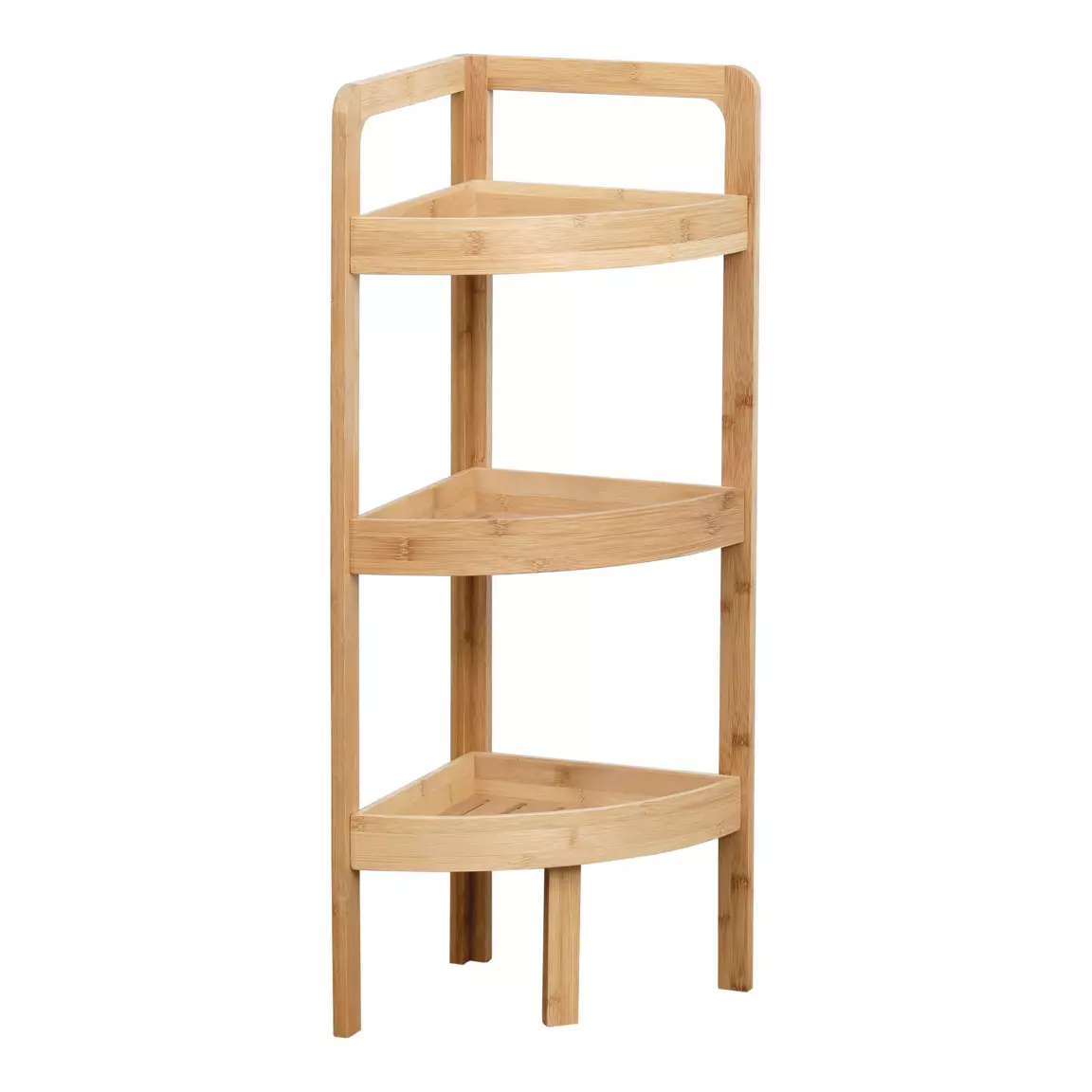 Meuble d'angle 3 étagères (H85 cm) Anako Naturel