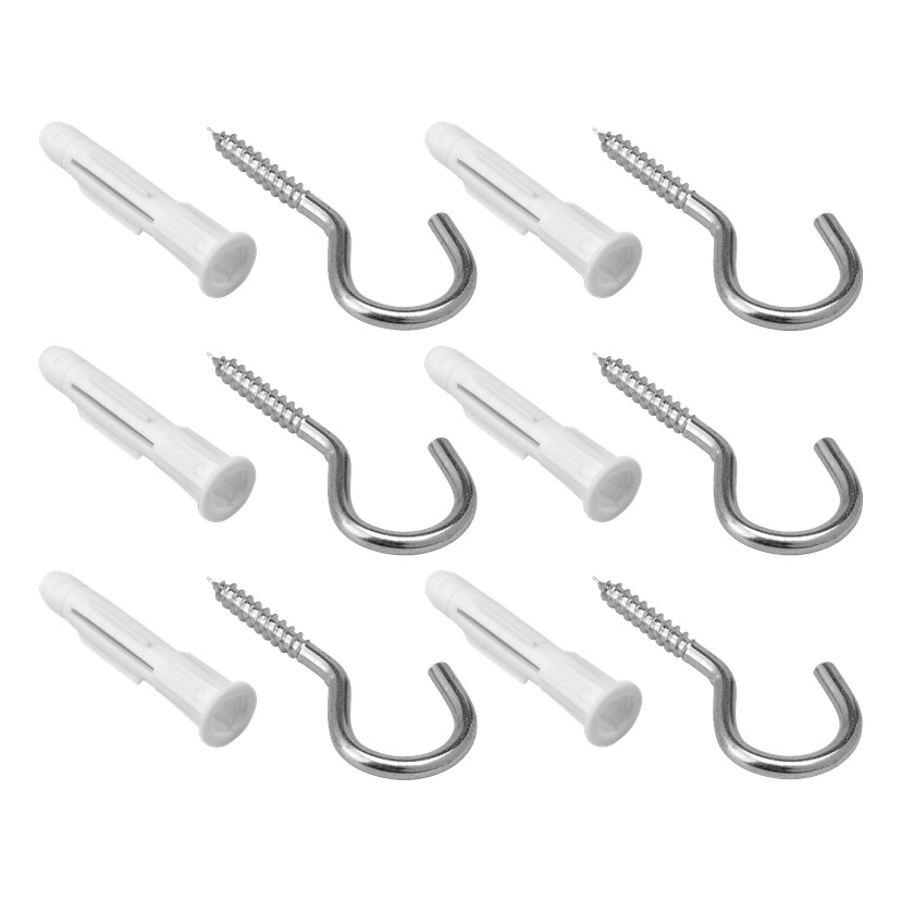 Universalplugg med C-krok 6-pk 50xØ8 mm