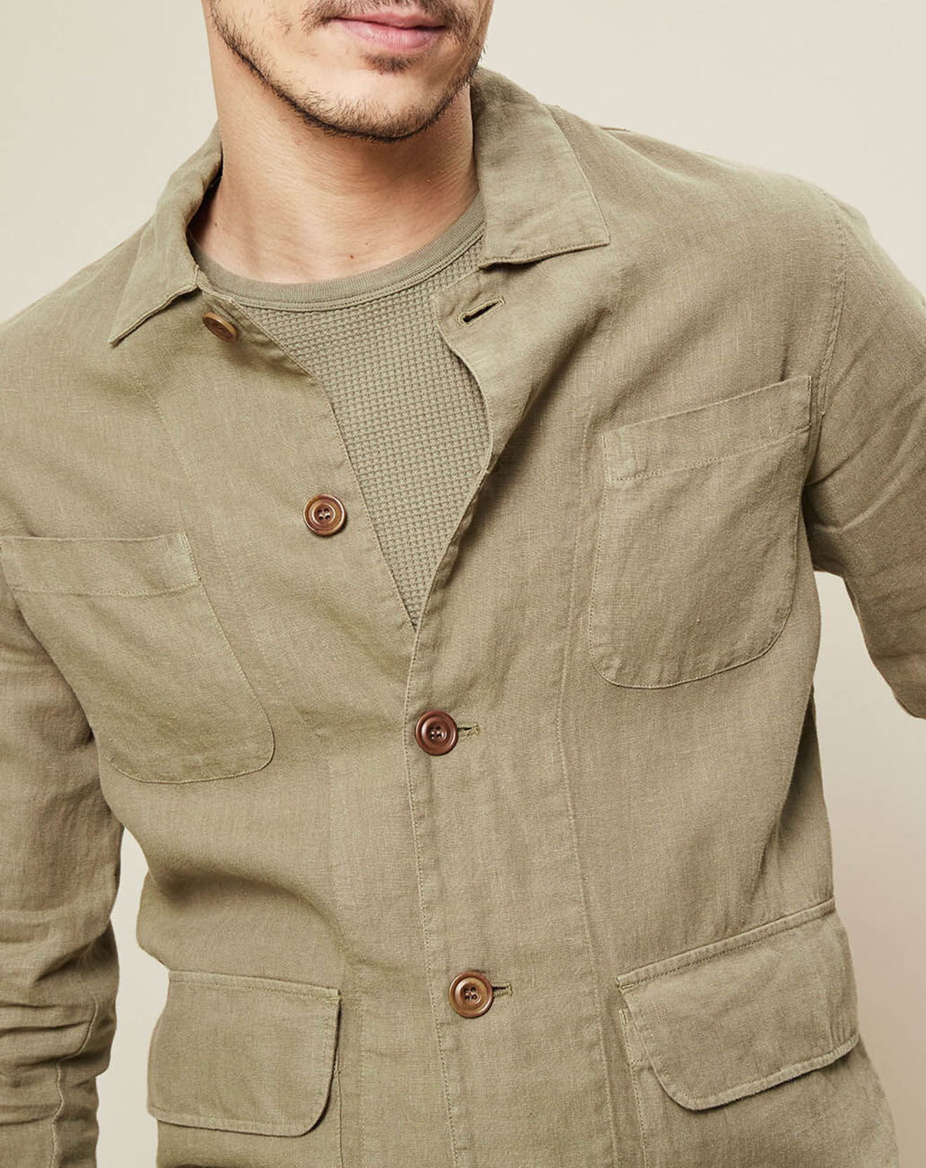 Hartford Veste 100% Lin Jeffrey argile