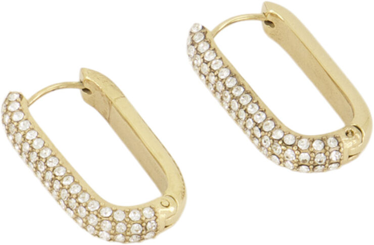 My Jewellery Rectangular earrings with stones Gold