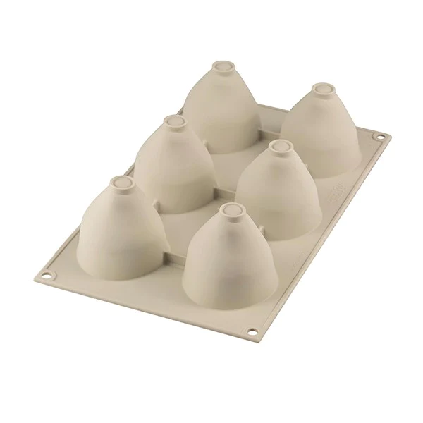 Moule silicone 3D 6 mini gâteaux fraise Silikomart