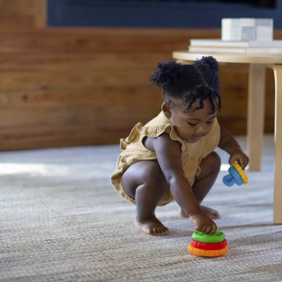Baby Einstein Stack & Teethe™ Multi-Textur Beißring-Spielzeugset