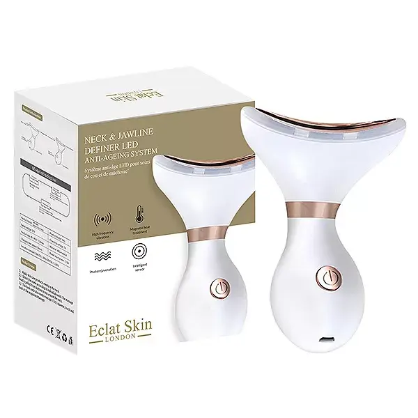 Sistema de LED antienvelhecimento para definição do pescoço e da mandíbula Eclat Skin London