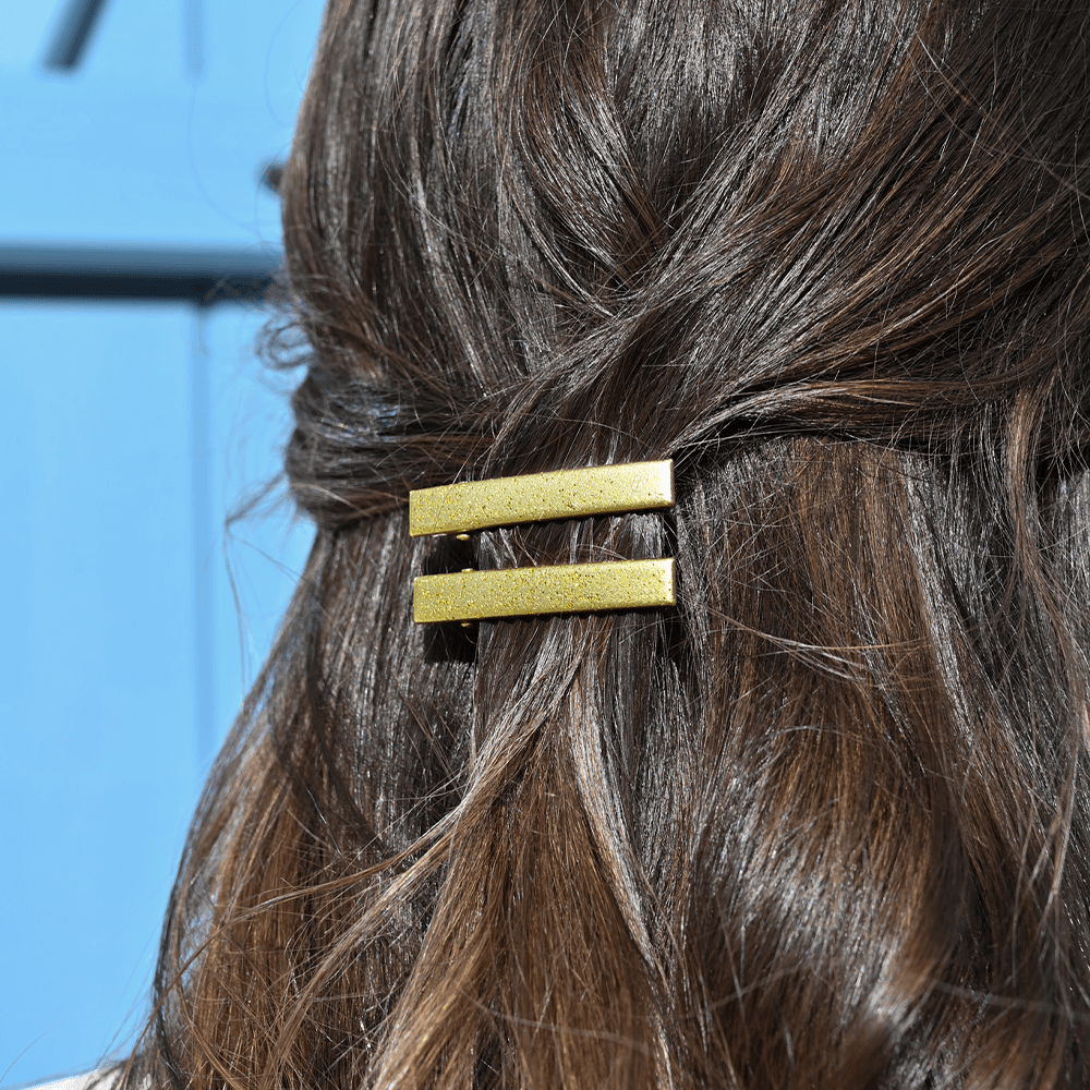 Barrette Croco Moyenne Doré Cr047
