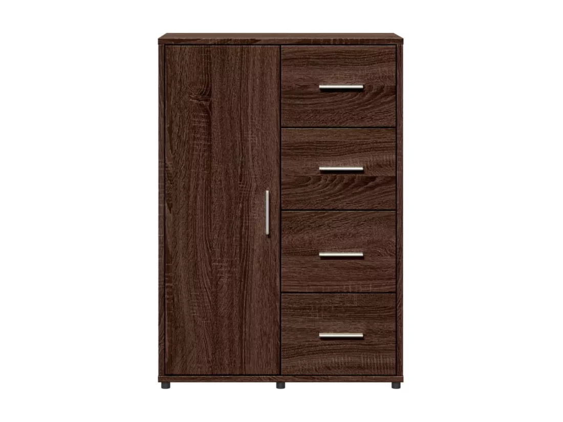 Buffet chêne marron 60x31x84 cm bois d'ingénierie