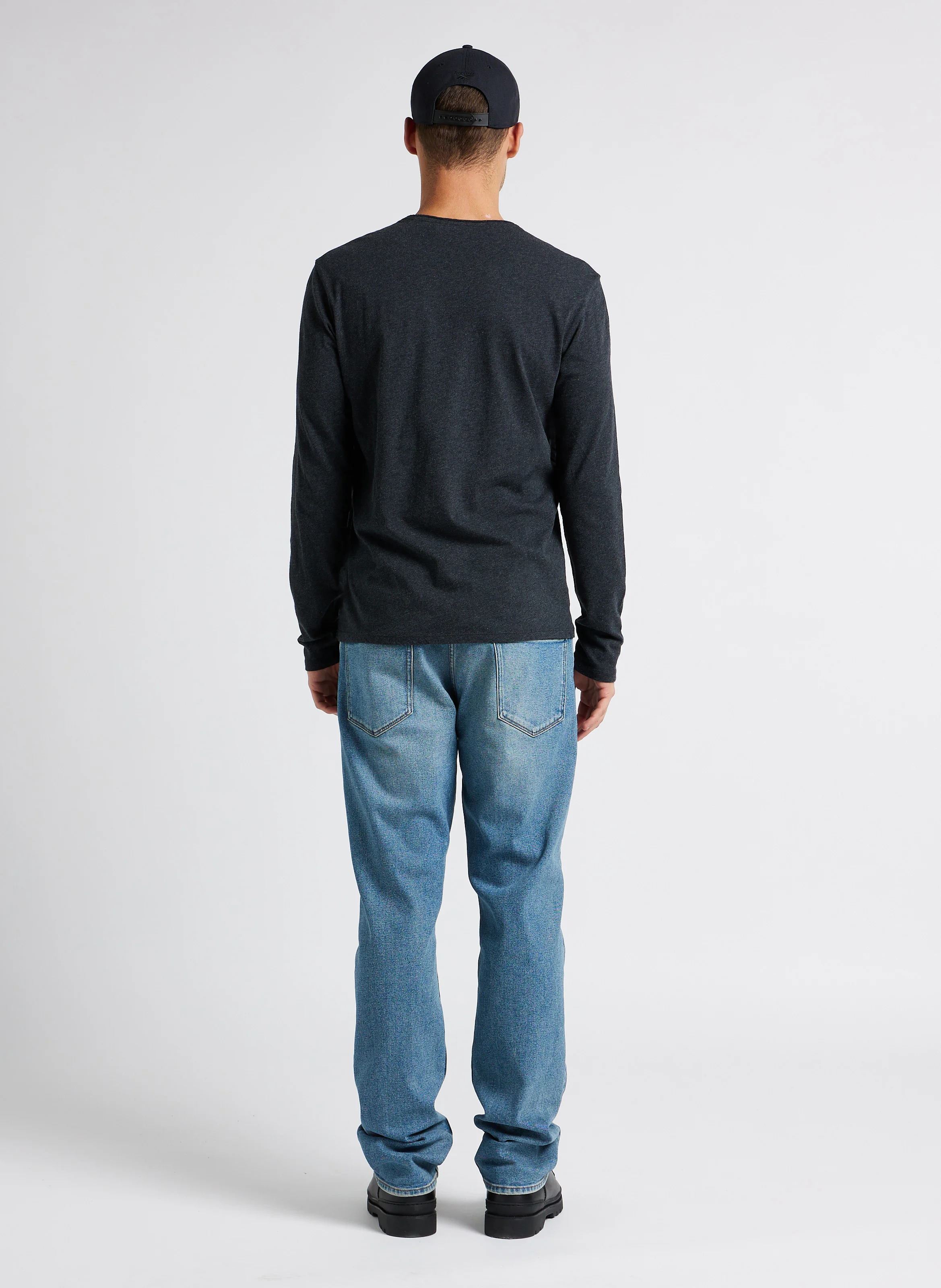 Tee-shirt col rond en coton| Gris