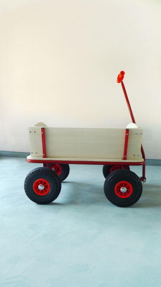 Bollerwagen mit Bremse   PU-Reifen