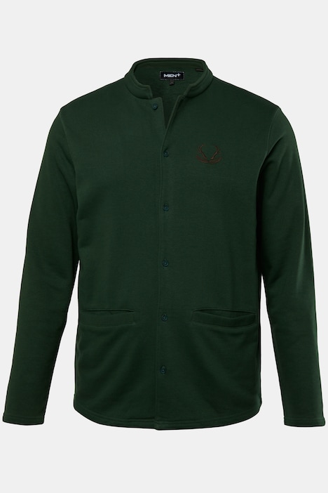 Men+ Sweat-Janker, Stehkragen, Stickerei, bis 8 XL