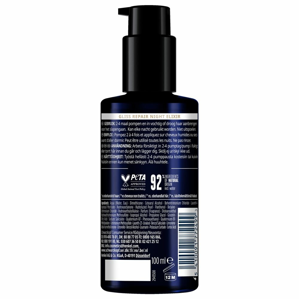 Gliss Night ElixerOvernight Repair100 ml