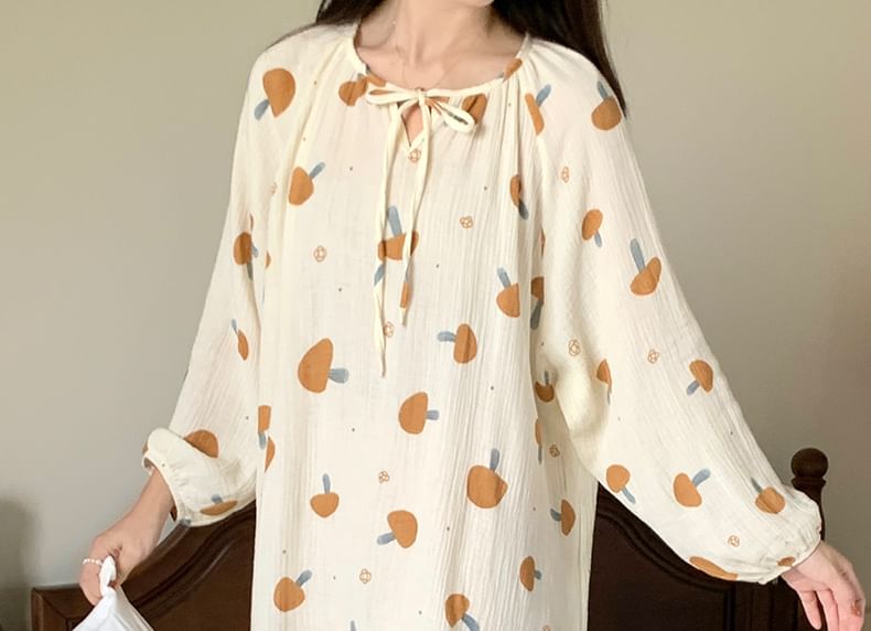 Siensien - Pyjamajurk met paddenstoelenprint