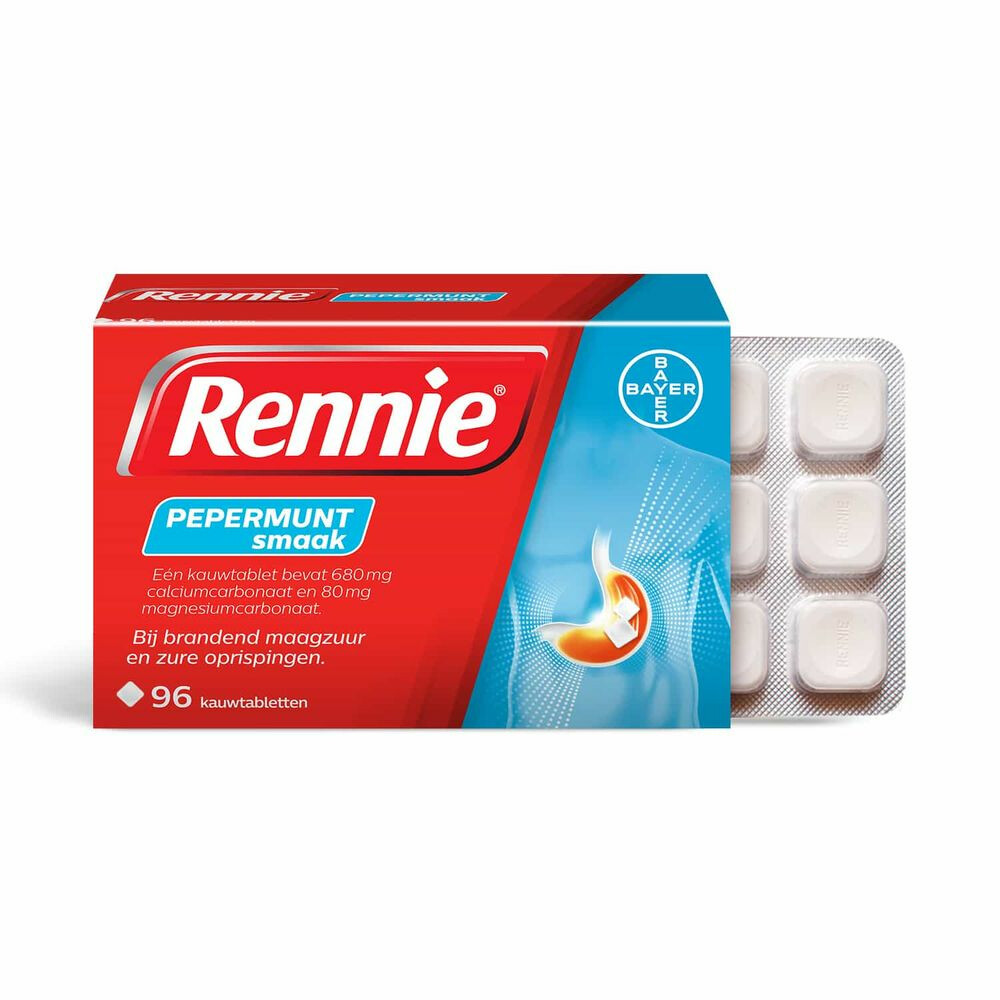 Rennie Pepermunt 96 tabletten