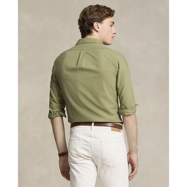 Polo Ralph Lauren Slim Fit Garment-Dyed Oxford Shirt Sage green