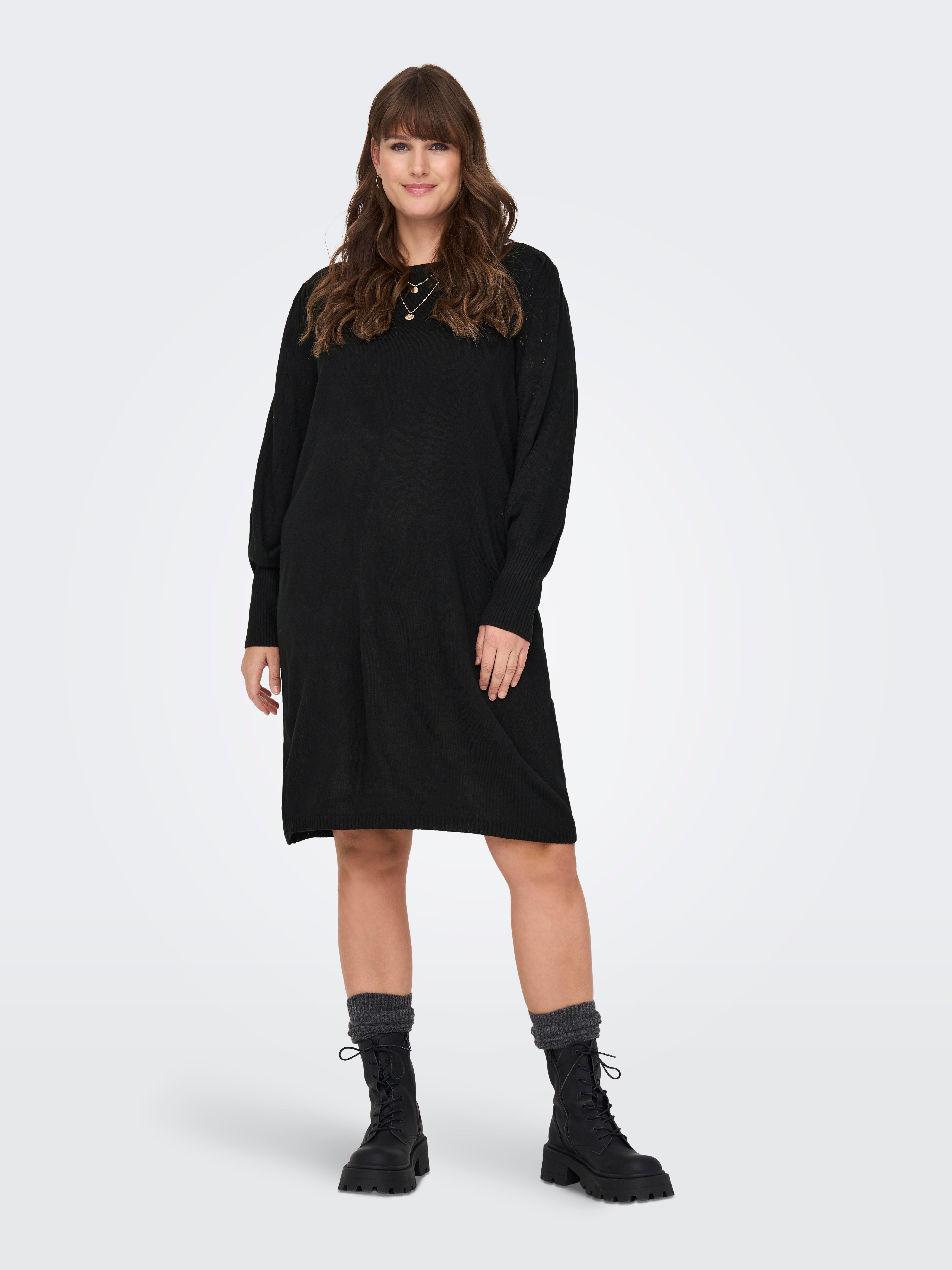 CARMIRLA Strickkleid Black