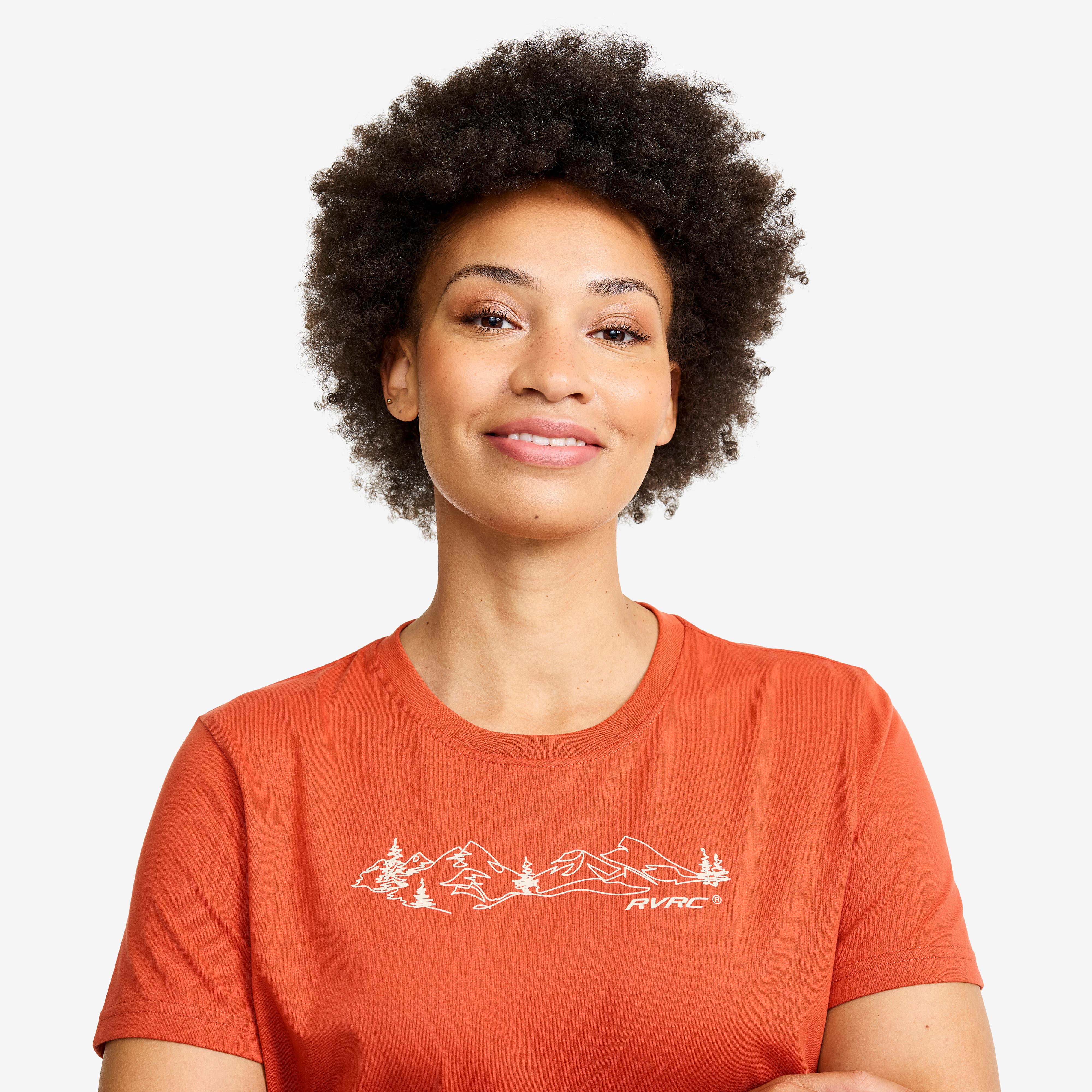 Easy Graphic Forest Lines T-shirt Dame Bruschetta