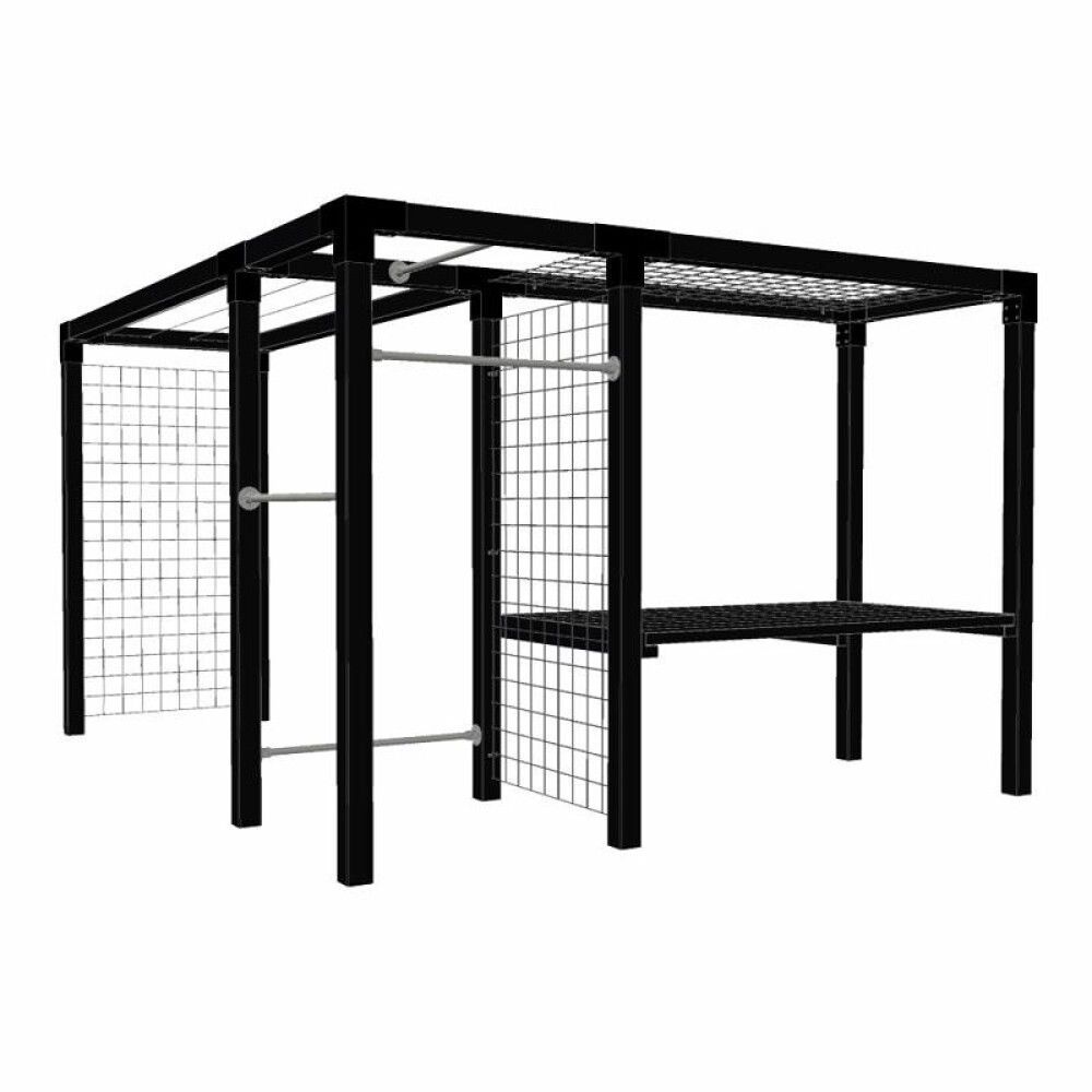 UTEGYM PLUS DAYLIFE MED TØRKESTATIV/ESPALIER/BORD SVART