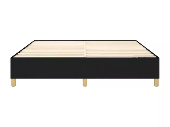 Sommier à lattes de lit Noir 180x200 cm Tissu
