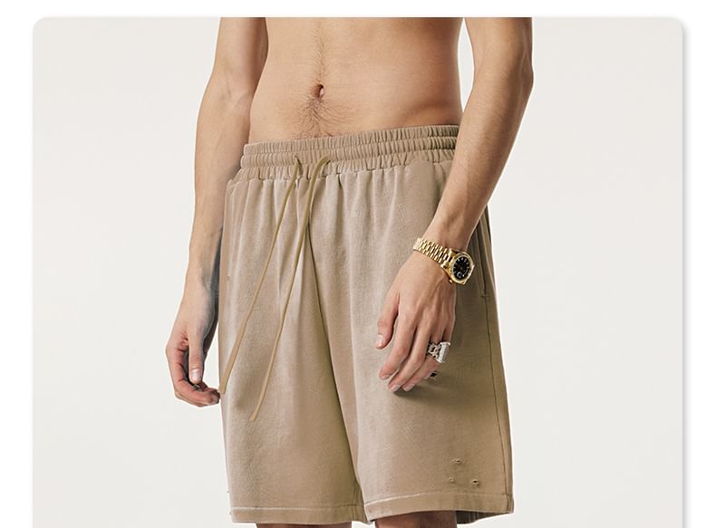 Baethreads - Unisex distressed sweatshorts in 9 kleuren