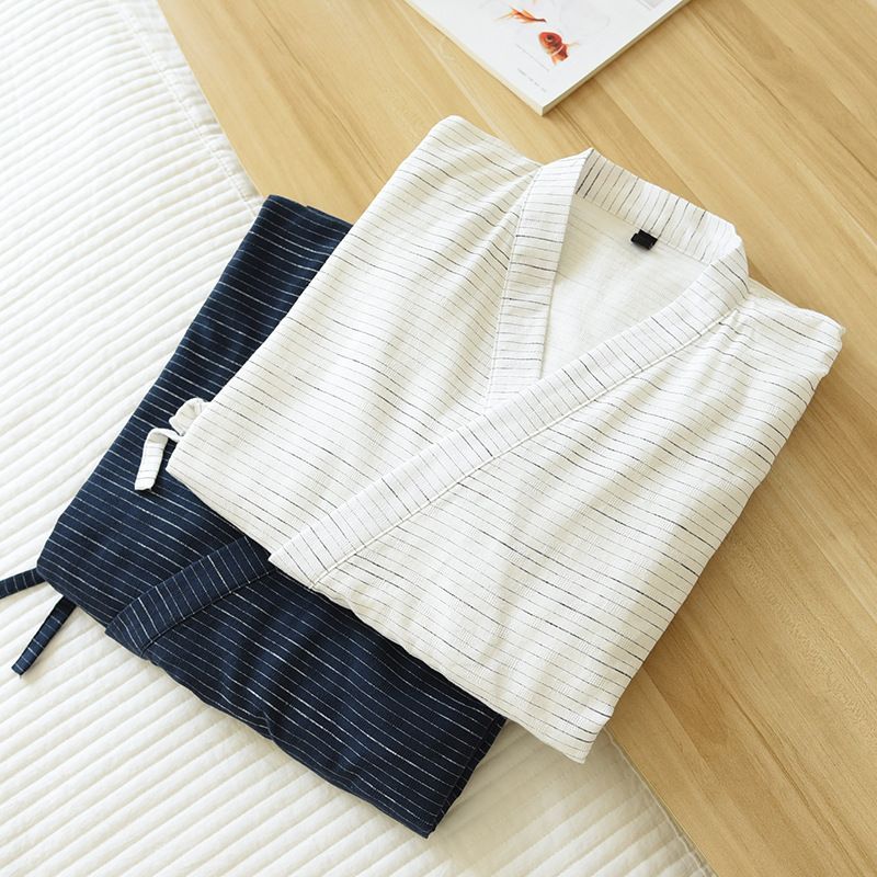 Somnus - Jacquard kimono badjas met 3/4 mouwen