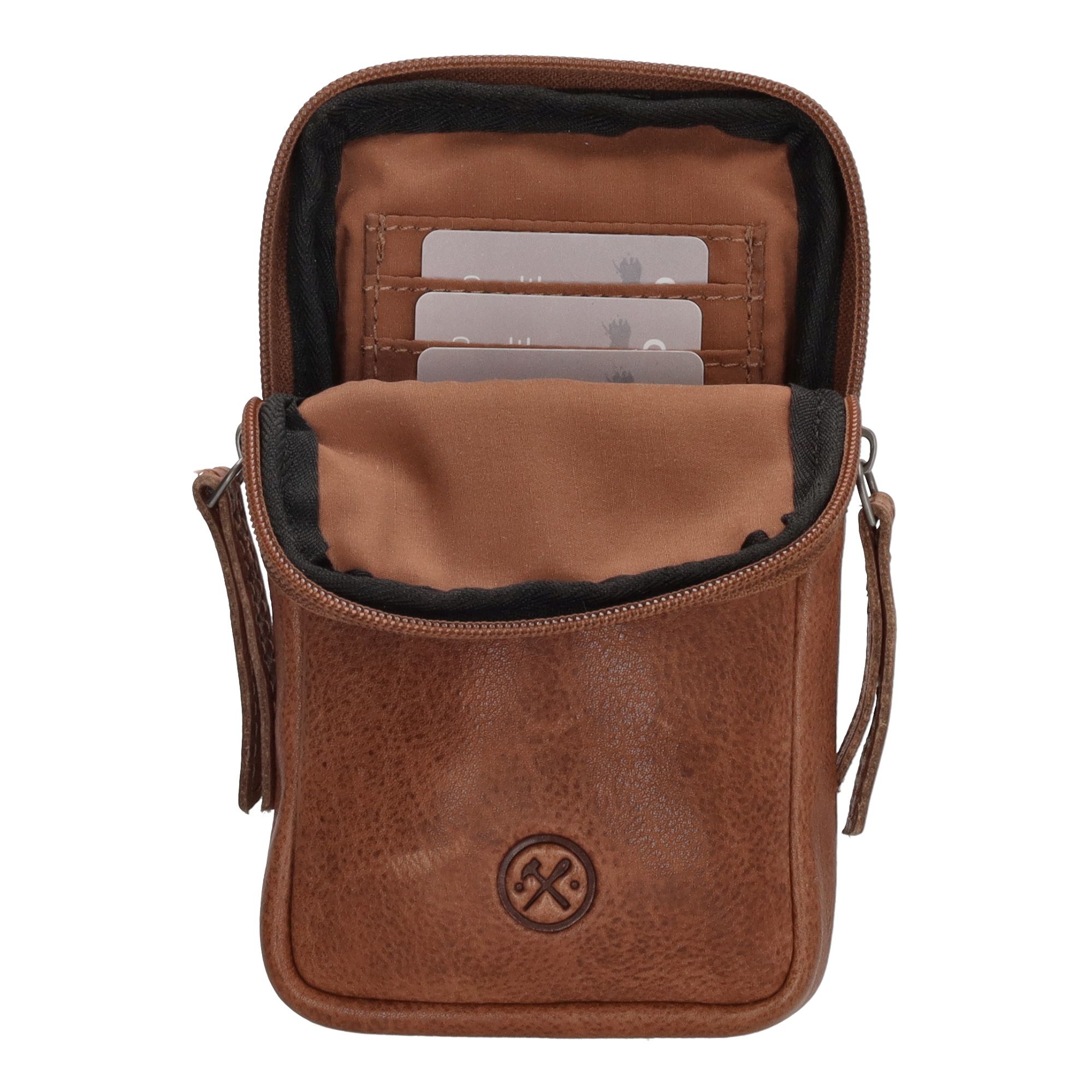 Hide & Stitches Paint Rock Telefoontasje Cognac