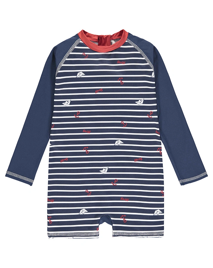 Schwimmanzug SCHIFFCHEN gestreift in navy
