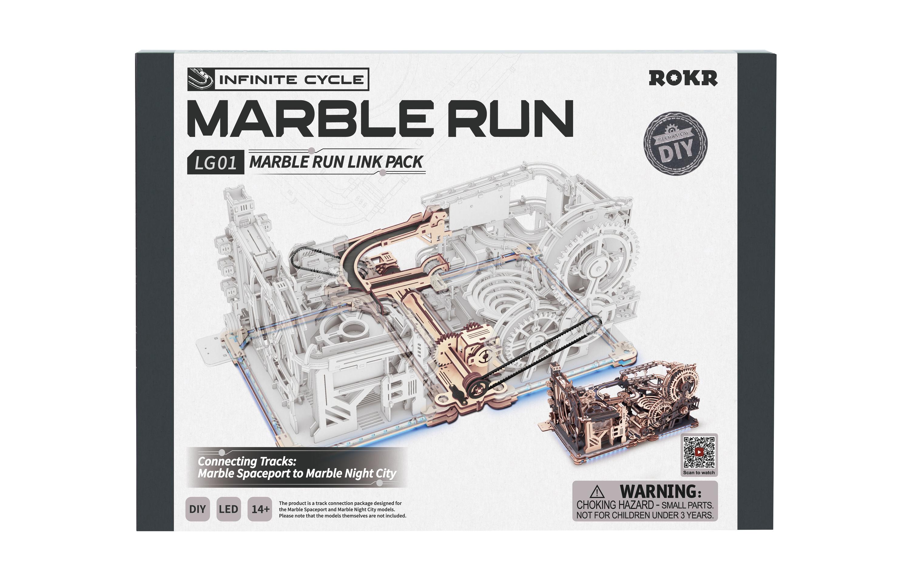 Bausatz Link Pack Marble Run3D-Puzzle aus lasergeschnittenen Holzteilen