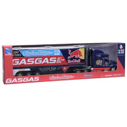 Miniature Newray Camion Team Gas Gas Red Bull - Echelle 1/32° - Rouge / Noir