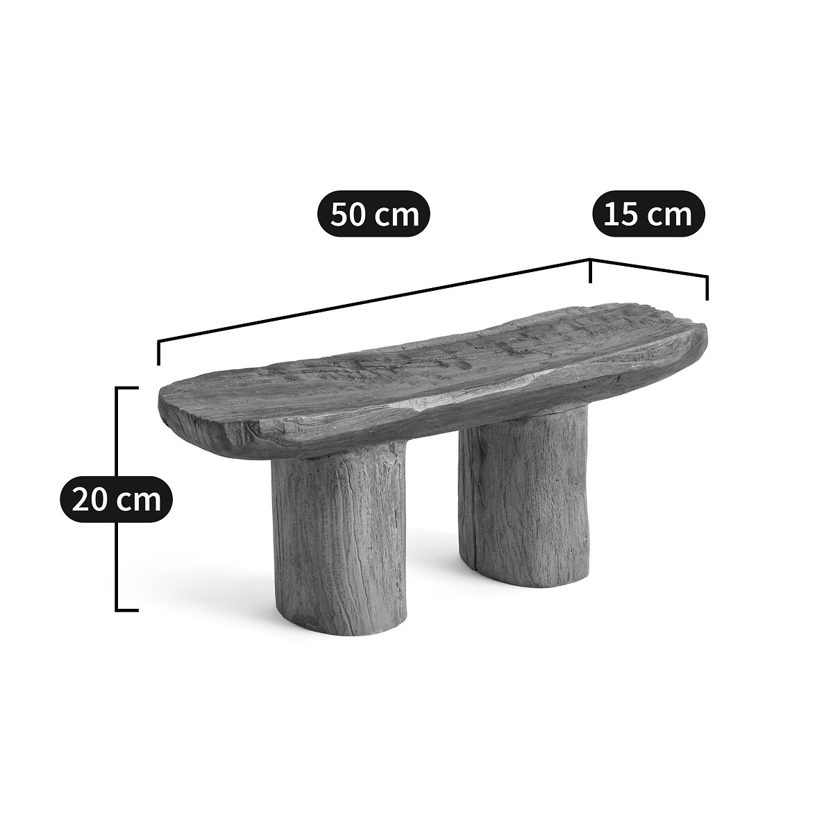 LA REDOUTE INTERIEURS<br>Baqueta pequena de teca, Ustabo