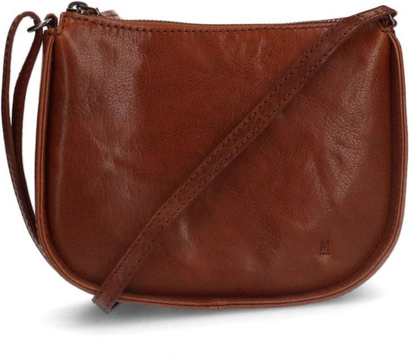 Manfield - Schoudertas - Cognac - Leer - Verstelbare Riem