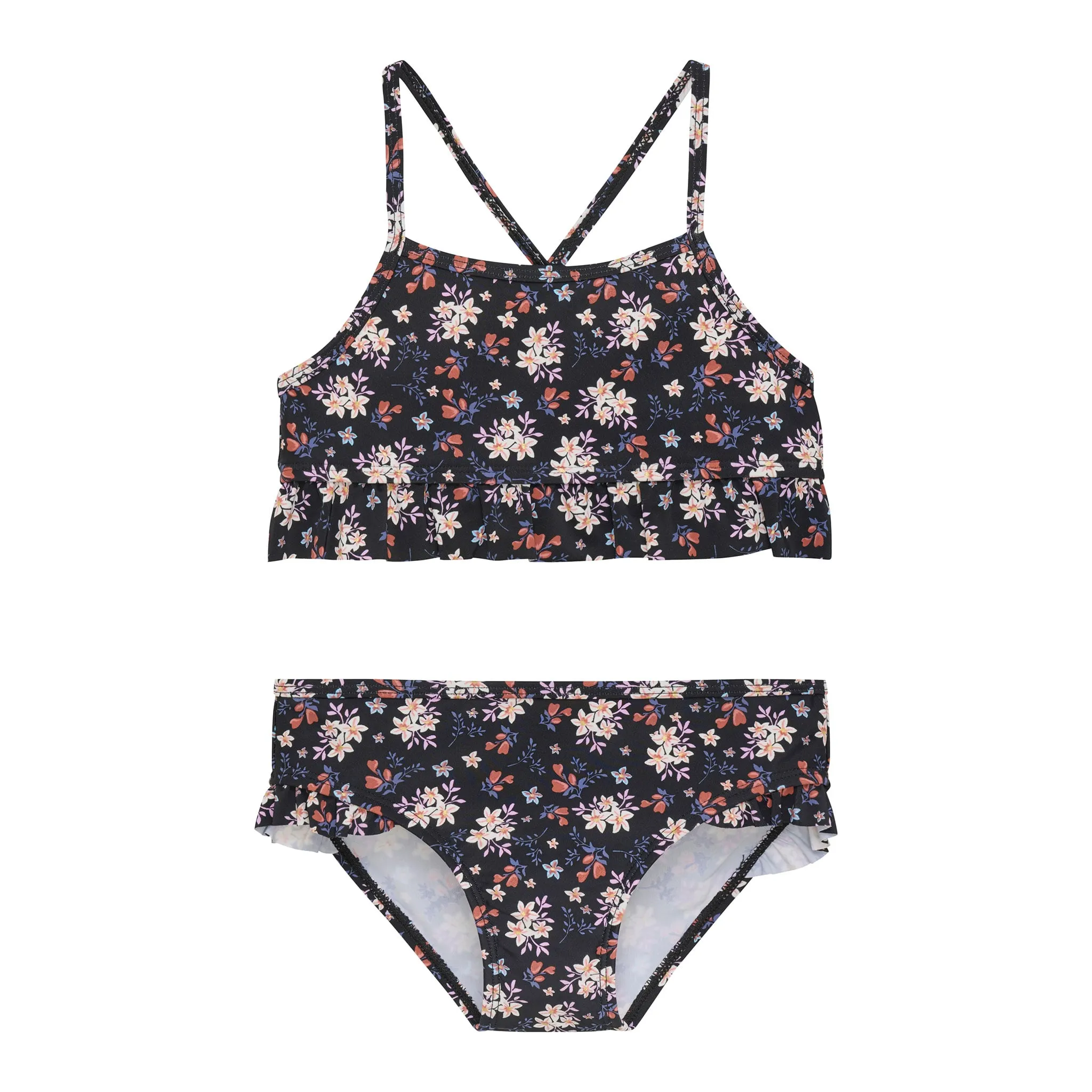 Color Kids Bikini UV Floral à Volants 5-12ans